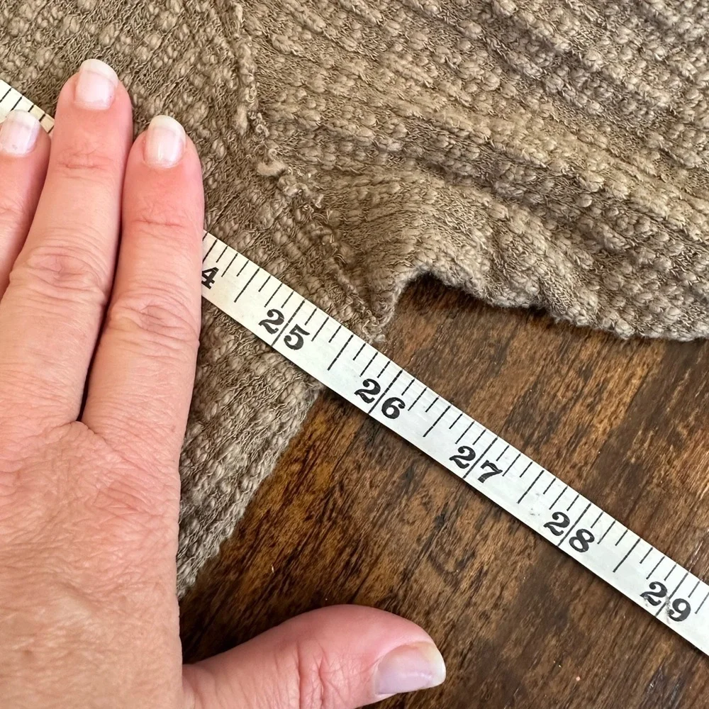 Two by Vince Camuto | Brown Textured Cotton Blend V-Neck Cardigan, Size XXL